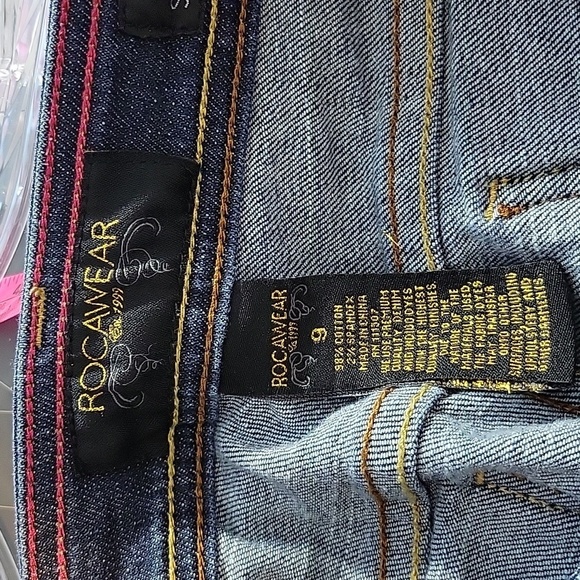 ROCAWEAR SIMONE Straight Leg Embroidered Jeans Size 9 - Picture 7 of 8